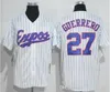 Herr Dam barn ungdom Baseball Hall Of Fame Montreal Expos #27 Vladimir Guerrero Jersey 1982 Vintage Mesh BP 2004 Retro Jerseys Shirts