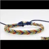 Charme BijouxBracelets Brésilien Coton Tresse Fait À La Main Ethnique Multicolore Wrap Tissé Corde Bracelets D'amitié Pour 2178 Drop Livraison 2021 1