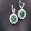 Earrings & Necklace GZJY Women Red Green Crystal 925 Silver Wedding Bridal Ring Drop Pendant Jewelry Sets For Mom Lover Gift