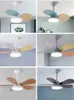 Plafondventilatoren Afstandsbediening Fan Light Shade Fashion Grey Elektrische Ventilador Techo Con Luz Binnenverlichting EI50FL