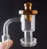 Flat Top Terp Slurper Smoking Quartz Banger con tappo in carb 45 90 gradi Chiodi sottovuoto per tubi dell'acqua in vetro Dab Rig