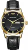 Brigada Mäns Klockor Swiss Brand Classic Gold Dress Watch För Män Med Datum Kalender, Business Casual Quartz Vattentät Fastship