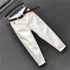 Frühling Mode Frauen Hohe Taille Lose Weiße Jeans All-Matched Casual Elastische Denim Baumwolle Harem Hosen Plus Größe S963 210809