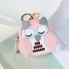 Mignon hibou petit sac femmes en cuir PU porte-monnaie mode gelée sac à main filles porte-carte pour enfants sacs à main porte-clés sac à fermeture éclair