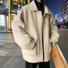 Uomo invernale in calde giacche da neve Moda lana bianca vestiti imbottiti in cotone Cappotti larghi casual Parka in cashmere Taglia M-2XL 210524