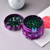 Фиолетовый внутренний зеленый 4-слойный алюминиевый сплав металлический табачный тобак дробилка