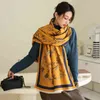 Luxury printing Cashmere Scarf Winter Women Pashmina Thick Blanket Scarves Ladies Shawls Wraps Female Hijab Design fashion brand