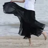 Skirts Sell Long Casual Women Boho Skirt Double Layer Chiffon Sundress Beach Maxi Ropa Mujer