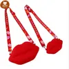 새로운 패션 여성 소녀 가방 실리콘 립 어깨 휴대 전화 가방 대용량 메신저 크로스 바디 가방 엄마와 나 가방 WJY591