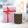 Mugs Traditional Gold Glitter Hearts White Mug 11oz Ceramic Tea Cup Coffee Friends Birthday Gift Art Sparkle Spar