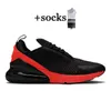2020 Nike Air Max 270 React Airmax zapatillas de deporte 27c Bred Core Blanca zapatos para mujer de tenis de marca púrpura Triple Tigre Negro Running para hombre Formadores