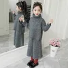 Teenage Children Clothes Sweater + Pants Costume For Girls Thick Warm Girl Knitted Set Autumn Winter Kids Clothing 210528