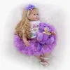 Keiumi New Fantasy DIY Золотые кудри Reborn Baby Doll 60 см Реалистичная Ткань Принцессы Тело Reborn Menina Для Девушки День Рождения Подарок Q0910