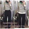 Autumn Winter Women Sweaters Leopard Knitted Pullovers Long Sleeve Contrast Color Crewneck Jumpers Sweter Mujer C- 026 211217