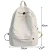 Sac à dos Style Bagschool Femme Blanc Kawaii Femmes Coton Canva Sac D'école Adolescente Mode Ladie Cartable Drop Shipping 220723