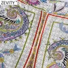 Zevenity vrouwen vintage gestreepte patchwork cashewnoten afdrukken satijnen broek retro vrouwelijke rits vliegen chique enkel lengte broek p1017 210603