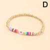 Bohemian Colorful Clay Bracelets For Women Summer Beach Beaded Charm Elastic Soft Pottery Bracelet Jewelry
