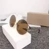 Womens design sunglasses Metal Frame Round version glasses 58mm Glass Lens thin legs fullframe sunglass cool8836196