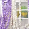 200 CM Künstliche Seide Glyzinien Blume Hängen Rattan Hortensien Blumen String Für Hausgarten Hotel Hochzeit Dekoration