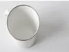 DIY Sublimation 12oz email Mok met zilveren rand 350 ml roestvrijstalen geëmailleerde bekerhendel lege tandtumblers Water koffie flessen FY4394 F05310A2