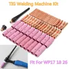 NONE Copper Nozzle Pyrex Cup 62Pcs TIG Welding Torch Ceramic for Machine WP-26/17/18 Kit