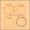 Lien Jewelrylink Chaîne Bohême Simple Cristal Fait À La Main Perles De Cuivre Bracelets Minces Main Kpop Mode Bracelets Pour Femmes Couple Drop Livrer