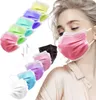 Consegna veloce Monouso maschera viso multicolore monouso maschera morbida maschera per donna e uomini 3 strati regolabili per adulti 496