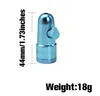 Bullet Snuff Bottle Pipe Dispenser Rocket Metallo 44mm per Snorter Mini Pipe Narghilè Acqua Bong Sniff Nasale Sniffer Tabacco