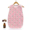 Sleeping Bag Cotton Six-layer Gauze Children's Baby Anti-kick Vest Infant Unisex Sack Sleeveless Blanket Wearable 220216