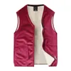 Giacca da uomo in pile invernale Capispalla calda Cappotti da uomo Cerniera Moda casual Plus Size Gilet senza maniche Giacca in cotone da uomo 6XL 211120