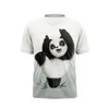 T-shirts voor heren 3D-afdrukken zomer harajuku mode schattige panda patroon korte mouwen T-shirt O-hals Casual ademend boven