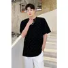 Męskie koszulki 2022 Lato Arrivals Produkty Koreański Luźny Casual Bawełna Pół Rękaw Koszulka Czarne Topy