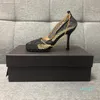 Salto alto de grife de luxo Sapatos sociais bico quadrado MESH AND BERRY Sandália feminina sexy com corrente Schuhe Fashion STRETCH PUMPS