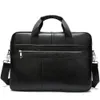 Men's Genuine Leather Business Bag Vintage Handbags Satchels Shoulder Large Briefcases Male Natural Bags