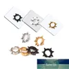 Preto Punk Feminino Brincos Ear Studs Spike Rivet Hoop Huggie Gótico Preto Brinco de Aço Inoxidável Jóias Presentes Acessórios