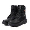 Winter Men Boots Tactical Wojskowy Specjalna Force Wodoodporna Skóra Desert Work Shoes Męska bojowa armia kostka boot 210820