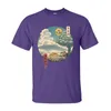 Grannar ukiyo-e bomullstyg t-shirt för män klassisk japan stil kort ärm t-shirt anime totoro tshirt 220310