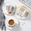 Mokken spiegel koffiemok Speculaire reflectie vlinder theekopjes en schotels lepel creatieve koffies