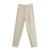 Kvinna Chic Candy Color Office Professional Mujer Byxor Mode harajuku All-Match Slim High-Waist Women's Trousers 210925