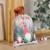 Santa Sack Extra Large Christmas Gift Canvas Bag with Drawstrings Gnome Thanksgiving New Year Party Supplies XBJK2109