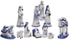 Kurt Adler 197 Quotx 67quot Porcelain Delft Blue 11 -Place Nativity Suit H11064886694
