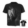 T-shirt con motivo grafico digitale da uomo T-shirt da donna con teschi di cultura gotica 3D Top con stampa Hip Hop Abbigliamento streetwear T-shirt da donna all'ingrosso