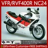 Corps OEM pour HONDA RVF400R VFR400 R VFR400R NC24 V4 87 88 Carrosserie 78No.34 RVF400 RVF VFR 400 R 400RR 87-88 VFR 400R VFR400RR 1987 1988 Carénage de moto blanc brillant