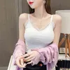 Koreanska Fashion Crop Tops Kvinnor Tank Solid Camis Sexy Club Ärmlös Kvinnor Kläder Vit Basic Folds för Girls 210427