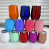 12oz Egg Cup Mug Stainless Steel Wine Tumbler Double Wall Eggs Shape Cups With Sealing Lid Insulated Glasses Drinkware Favors