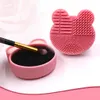 Tampone detergente per pennelli per trucco in silicone Scatola per lavaggio rapido Spugna e tappetino Pennelli cosmetici Pulisci Scrubber Fondotinta Pulizia Make up Too1331944