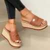 Sandals Summer Women Wedge Platform Flip Flops Soft Comfortable Casual Shoes Outdoor Beach Slippers Ladies For S-V