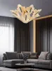 Kreatywny salon lampka sufitowa luksusowa postmodernistyczna restauracja sypialnia studium światła osobowości Złote oświetlenie