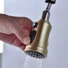 US STOCK Bridge Kitchen Faucet with Pull-Down Sprayhead in Spot Gold a22