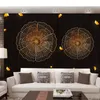 Wall Stickers Chinese Wrought Iron Gold Flower Mural Crafts Livingroom Home Background Hanging Decoration El Porch Sticker